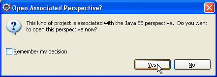 Utilisation de la perspective Java EE